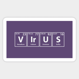 Virus (V-Ir-U-S) Periodic Elements Spelling Sticker